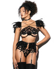 ROLE-PLAYING LINGERIE SET "BLACK ANGEL"