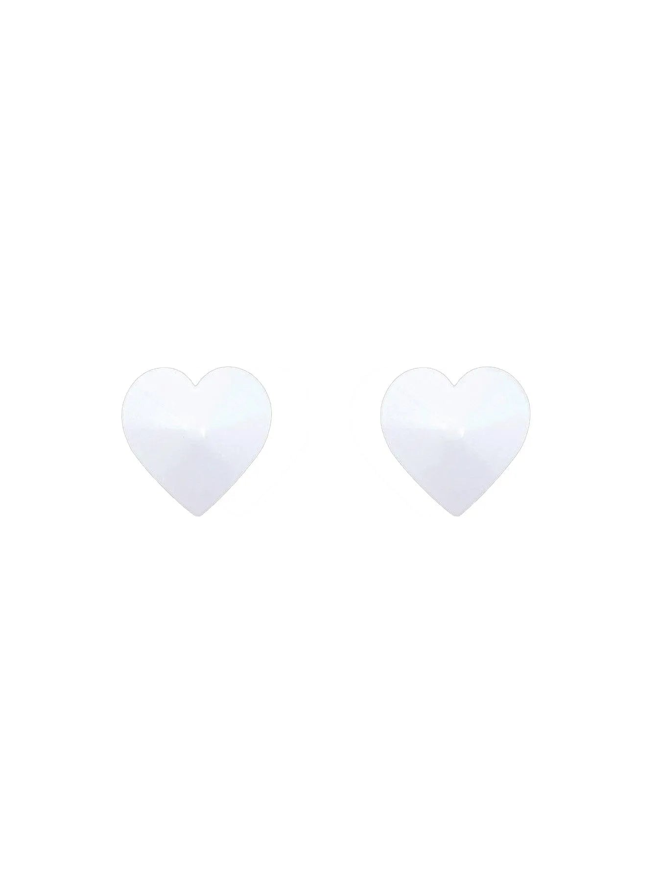 WHITE HEART METAL NIPPLE PASTIES