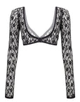 Dark Desire Long Sleeve Bra Top