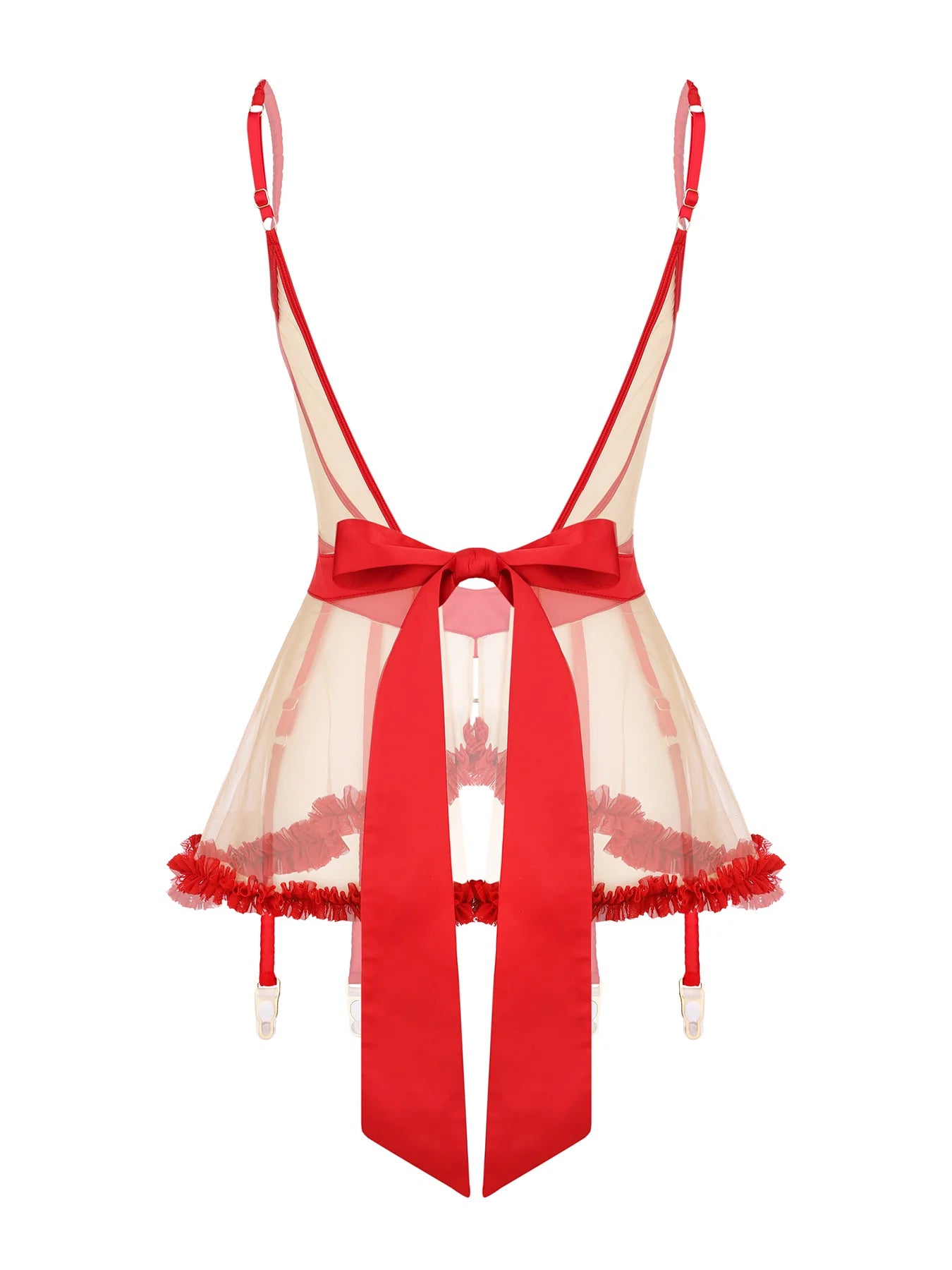 Giftelle Red Suspender Skirt