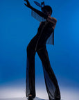 LONG MESH GLOVES WITH FRINGE
