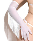LONG MESH GLOVES WITH FRINGE