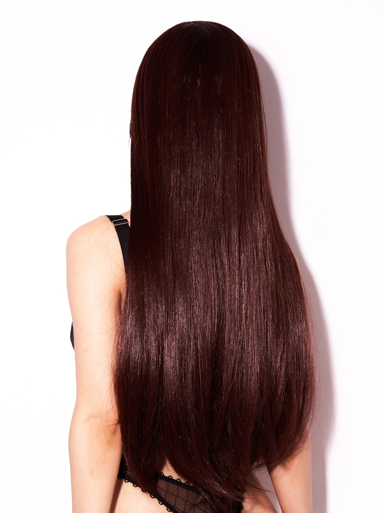 Wig Long Straight Brown