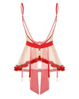 Giftelle Red Suspender Skirt